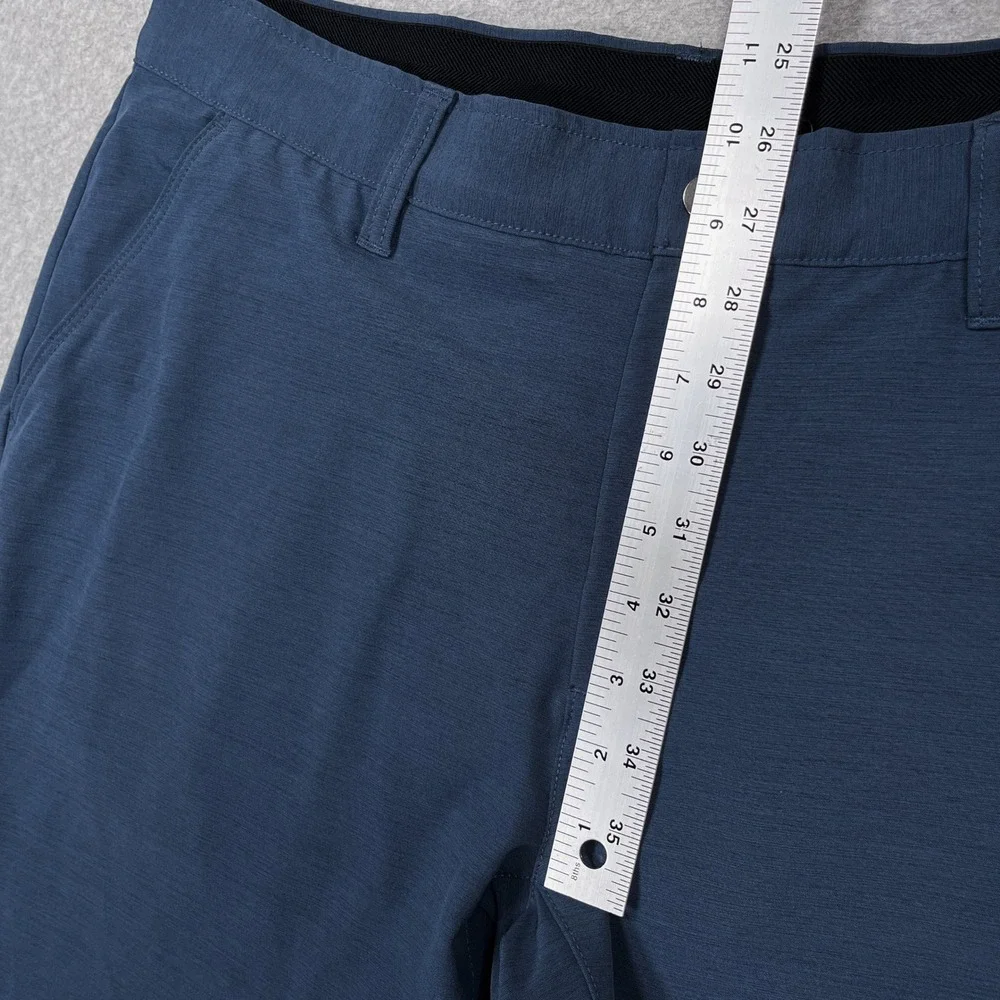 Bylt Kinetic Shorts Mens 36x9 Wave Blue Performance Stretch Athletic Golf Zipper